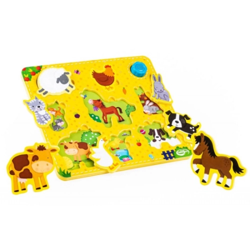 Puzzle dźwięki wokół nas zwierzęta Dumel DG 82702